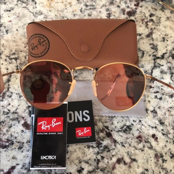 Rayban sunglasses round metal pink 50mm - Picture 2 of 6